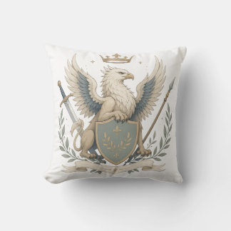 Majestätisk Griffel Vapen Heraldisk Emblem Kudde