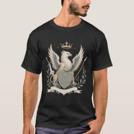 Majestätisk Griffel Vapen Heraldisk Emblem T Shirt