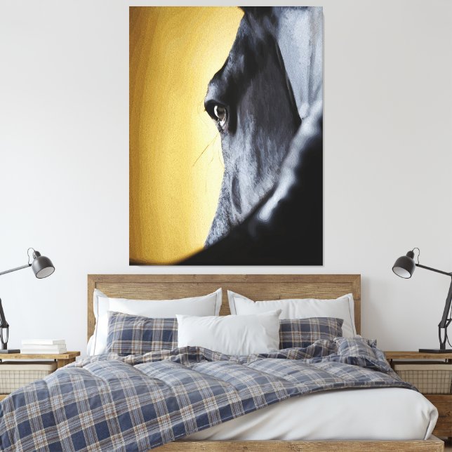Majestätisk Häst Öga Närbild Konst Canvastryck (Insitu (sovrum))