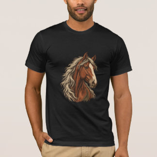 Majestätisk Häst T-Shirt – Elegant Hästälskare Des