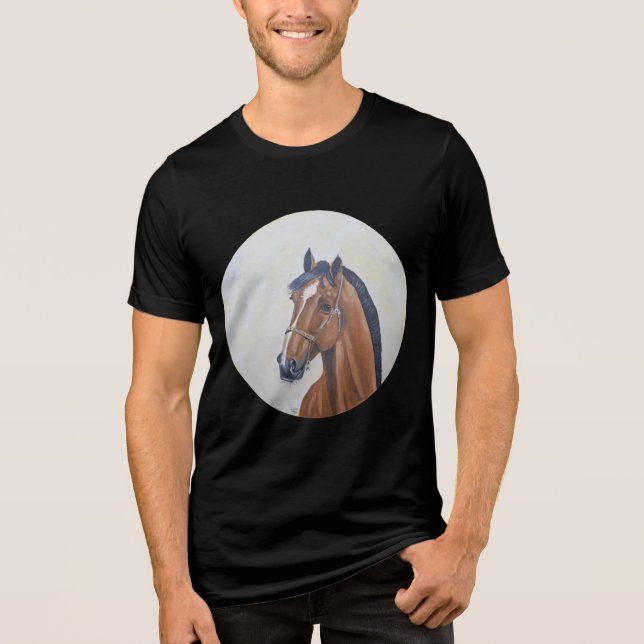 Majestätisk Hästporträtt T-Shirt (Framsida)