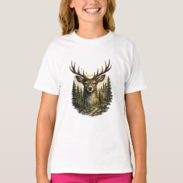 Majestätisk hjort skogsäventyr Natur/Övervakning T Shirt