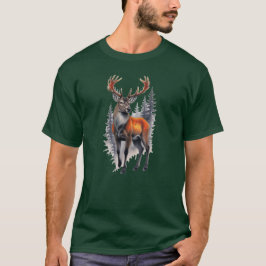Majestätisk hjorthane med vit svans t shirt