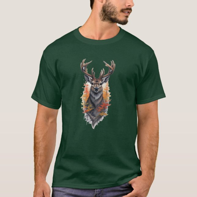 Majestätisk hjorthane T-shirt (Framsida)