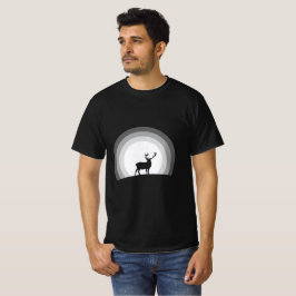 Majestätisk hjortsilhuett under månljus t shirt