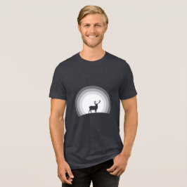 Majestätisk hjortsilhuett under månljus t shirt