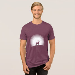 Majestätisk hjortsilhuett under månljus t shirt