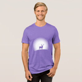 Majestätisk hjortsilhuett under månljus t shirt