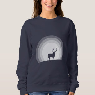 Majestätisk hjortsilhuett under månljus t shirt