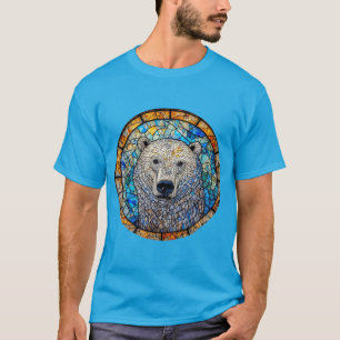 Majestätisk isbjörn glaskonst t shirt