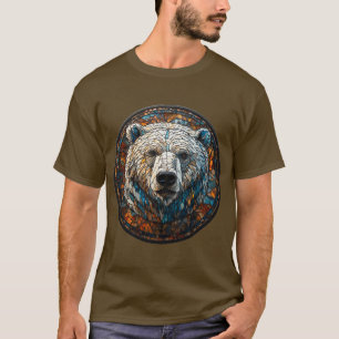 Majestätisk isbjörn glaskonst t shirt