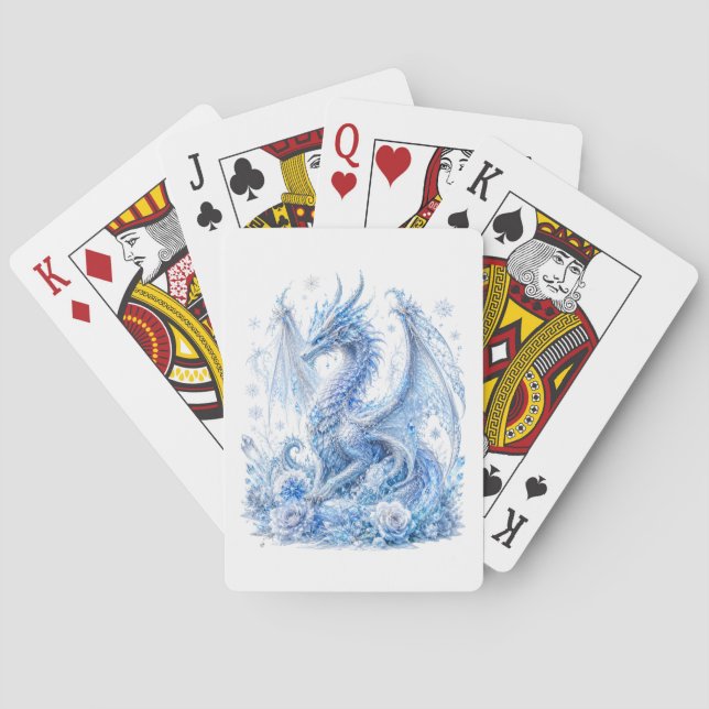 Majestätisk Isdrake  Casinokort (Baksidan)