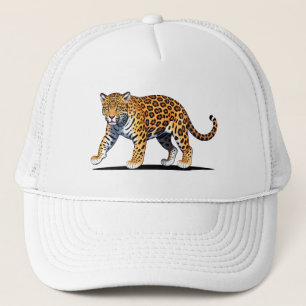 Majestätisk Jaguar Illustration med livfullt pälsm Keps