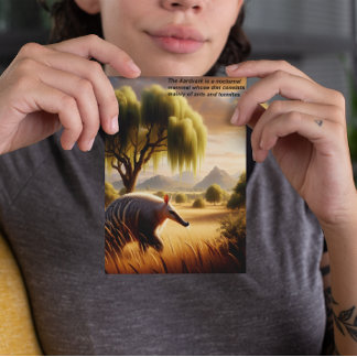 Majestätisk jordsvin i solbelyst fält vykort