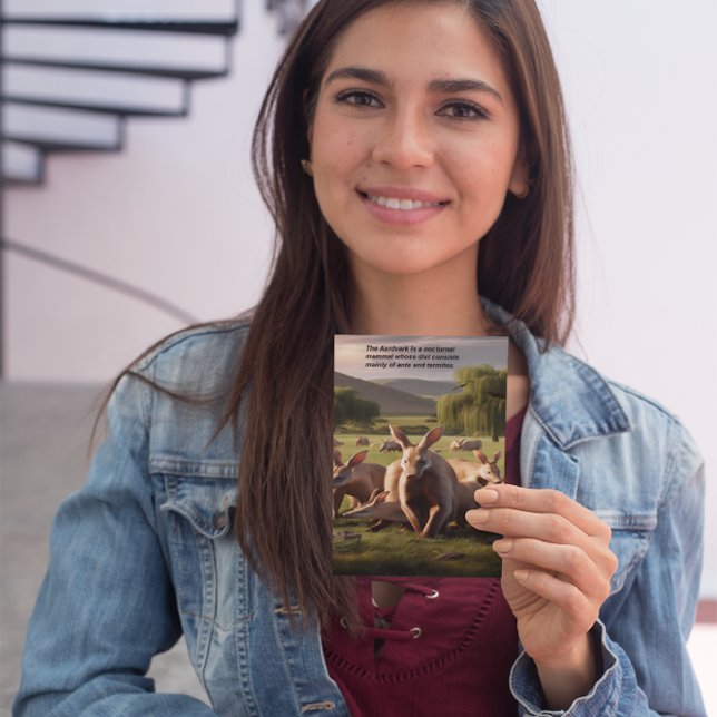 Majestätisk jordsvin strövar i grön landskap vykort (Skapare uppladdad)