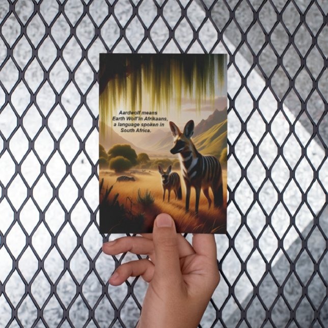 Majestätisk jordvarg betar på frodiga gräsmarker vykort (Skapare uppladdad)