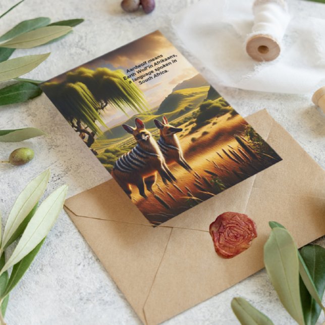 Majestätisk jordvarg som pryder gräsmarker vykort (Skapare uppladdad)