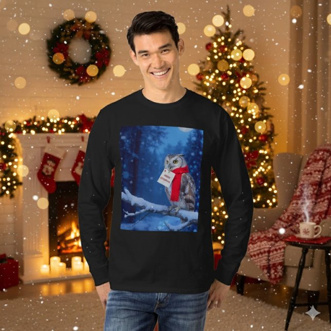 Majestätisk juluggla Snöig vinter T-shirt (Skapare uppladdad)