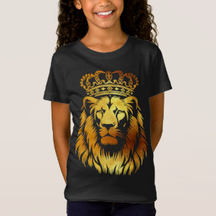 Majestätisk Kronad Lejon - Regal Konst T Shirt