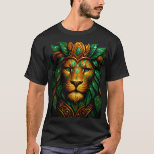 Majestätisk Lejon Konstnärlig Design Royal Wildli T Shirt