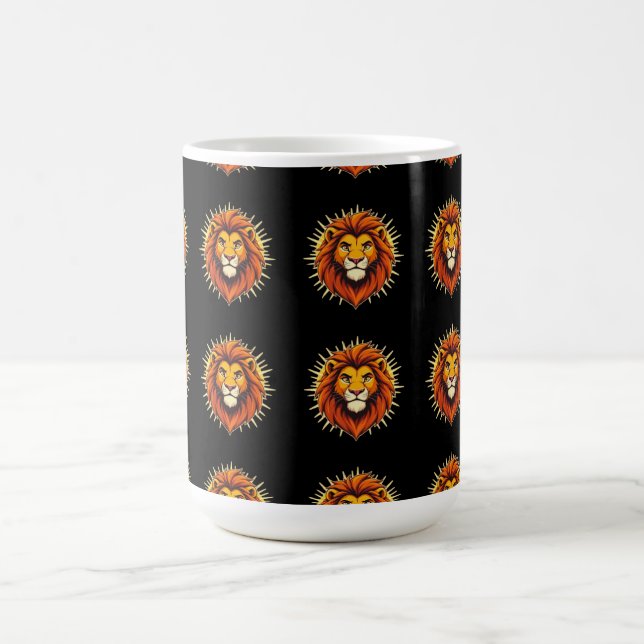 Majestätisk Lejon – Kung av Makt och Auktoritet Kaffemugg (Center)