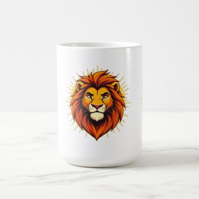 Majestätisk Lejon – Kung av Makt och Auktoritet Kaffemugg (Center)