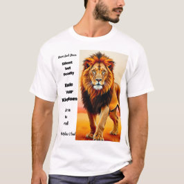 Majestätisk Lejonkung Inspirerande Citat Konst T Shirt