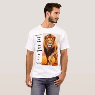 Majestätisk Lejonkung Inspirerande Citat Konst T Shirt