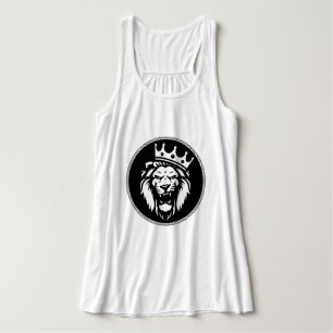 Majestätisk Lejonkungakrona T-Shirt – Djärv Kungli Linne Med Racerback
