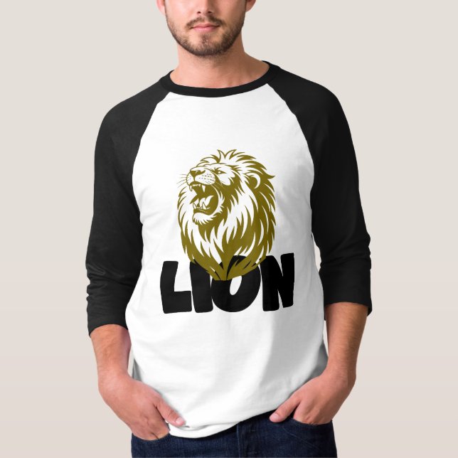 Majestätisk Lejonryte Grafik T Shirt (Framsida)