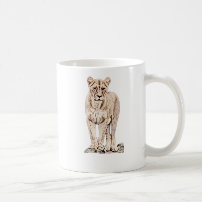 Majestätisk Lioness Kaffemugg (Höger)