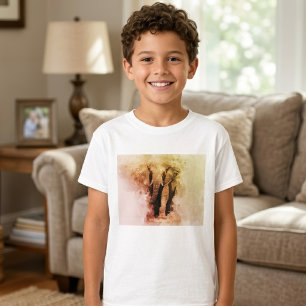 Majestätisk manlig afrikansk elefant gående akvare t shirt