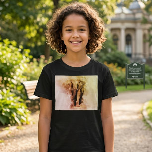 Majestätisk manlig afrikansk elefant gående akvare t shirt