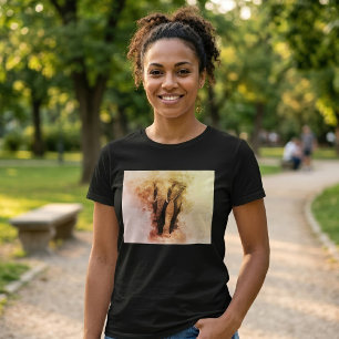 Majestätisk manlig afrikansk elefant gående akvare t shirt
