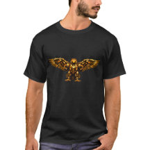 Majestätisk Metallisk Guldörn Grafisk T-Shirt
