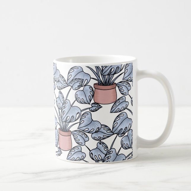 Majestätisk monstera kaffemugg (Höger)