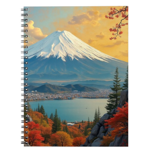 Majestätisk Mount Fuji anteckningsbok (Framsidan)