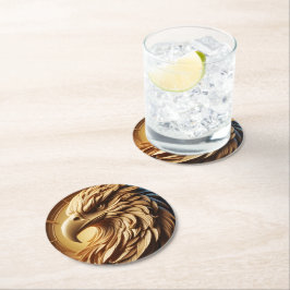 Majestätisk örhängd tidtagare underlägg papper rund