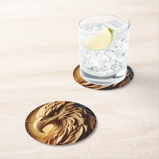 Majestätisk örhängd tidtagare underlägg papper rund (Insitu)