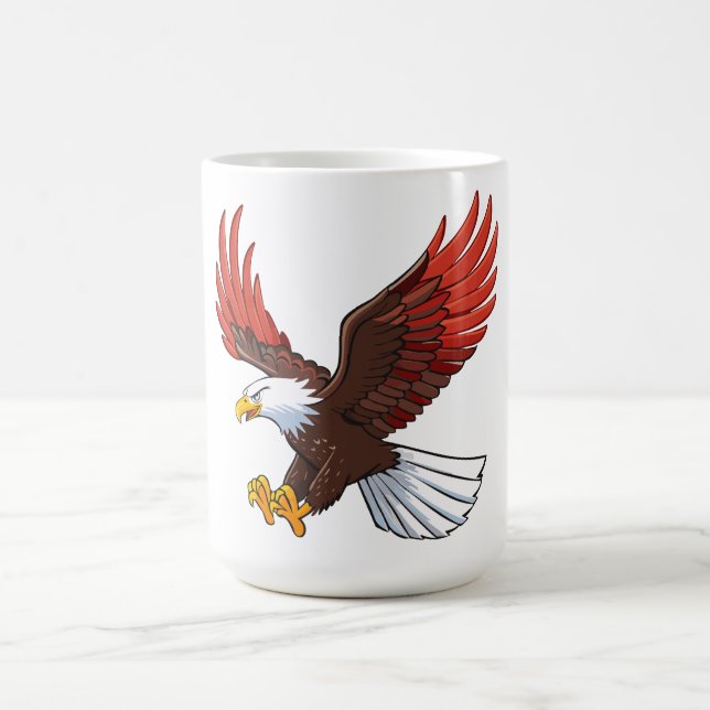 Majestätisk örn i flykt kaffemugg (Center)