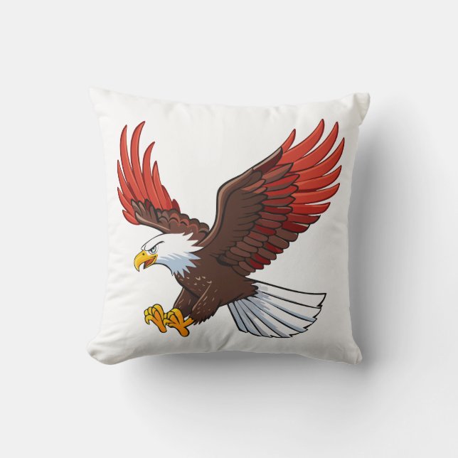 Majestätisk örn i flykt kudde (Framsida)