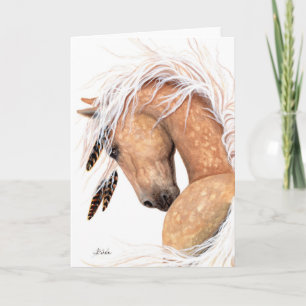 Majestätisk Palomino-häst av BiHrLe Card Kort