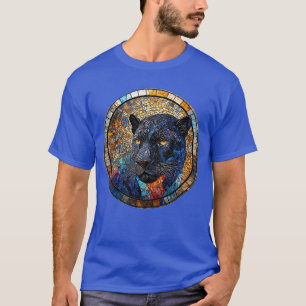 Majestätisk Panter Glasfärgkonst T Shirt