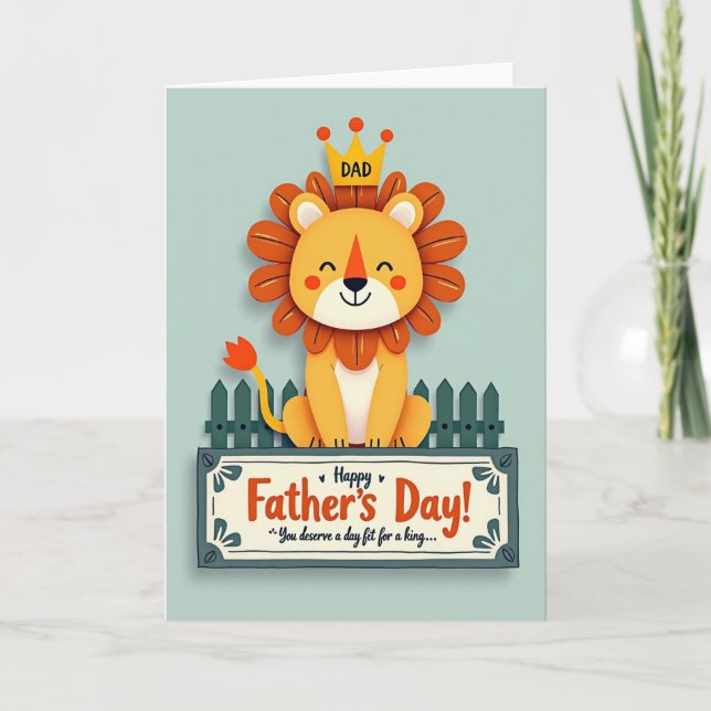 Majestätisk Pappa Djungel Katt Kort (Framsida)