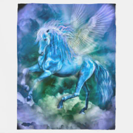 Majestätisk plysch för Pegasus fantasihäst Fleecefilt