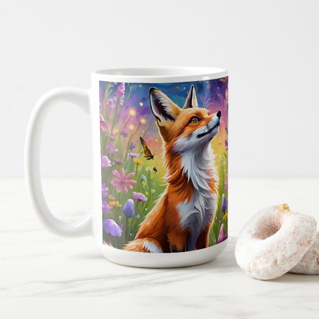 Majestätisk Räv Kaffemugg (Med munk)