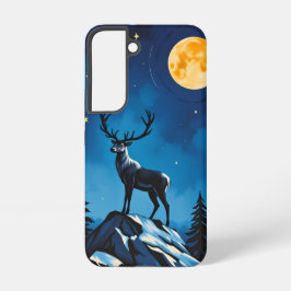Majestätisk Ren Telefonfodral i Månsken -Samsung