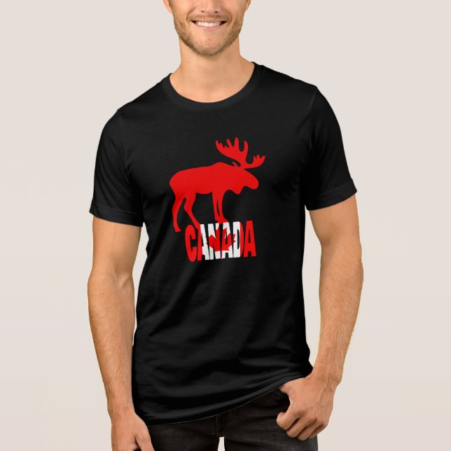 Majestätisk Röd Älg Kanada Grafisk T-Shirt (Framsida)
