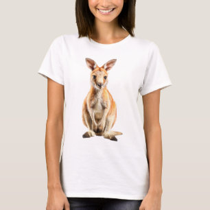 Majestätisk röd känguru pälsporträtt t shirt