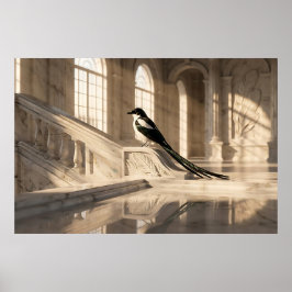 Majestätisk Skata i Klassisk Palatsisk Konst Poster